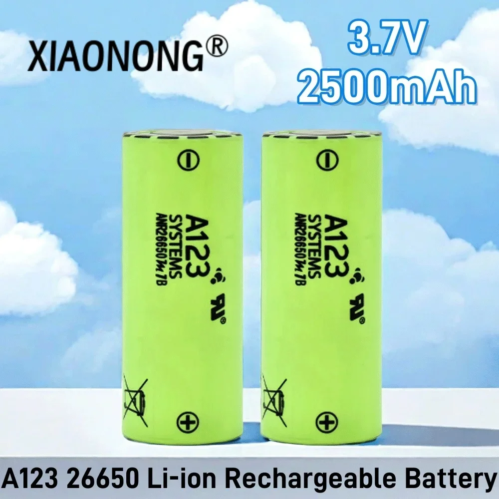 

3.7V 2.5Ah A123 26650 Rechargeable High-quality Battery M1B 26650 2500mah 3.7v Li-ion High Discharge Cell