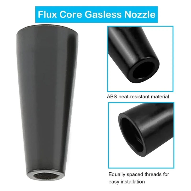 0.030" Gasless Nozzle Tips Kit Flux Cores Nozzle Contact Tips Gas Diffusers Mig Welding Guns Accessory Welding DropShipping