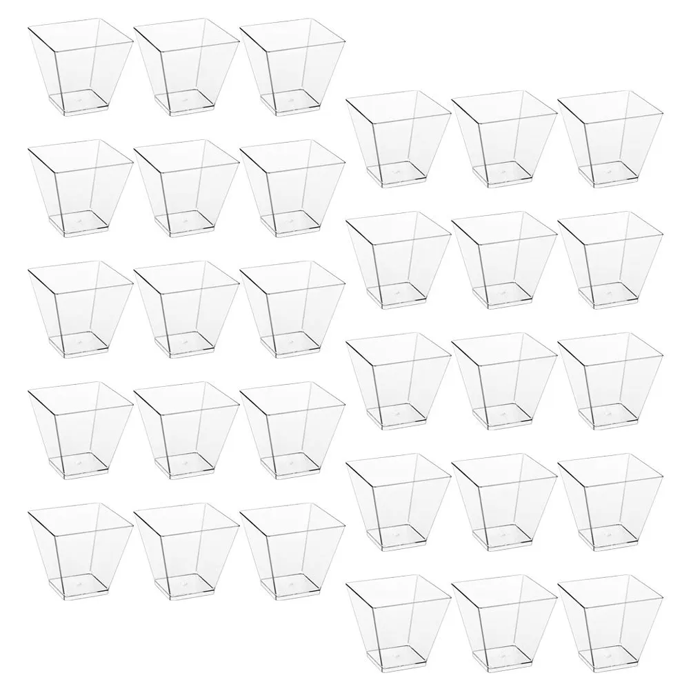 

100 шт. одноразовые десертные чашки 6 унций трапециевидные контейнеры для пудинга для мороженого, йогурта, мусса, товары для вечеринок, кухонная посуда для бара