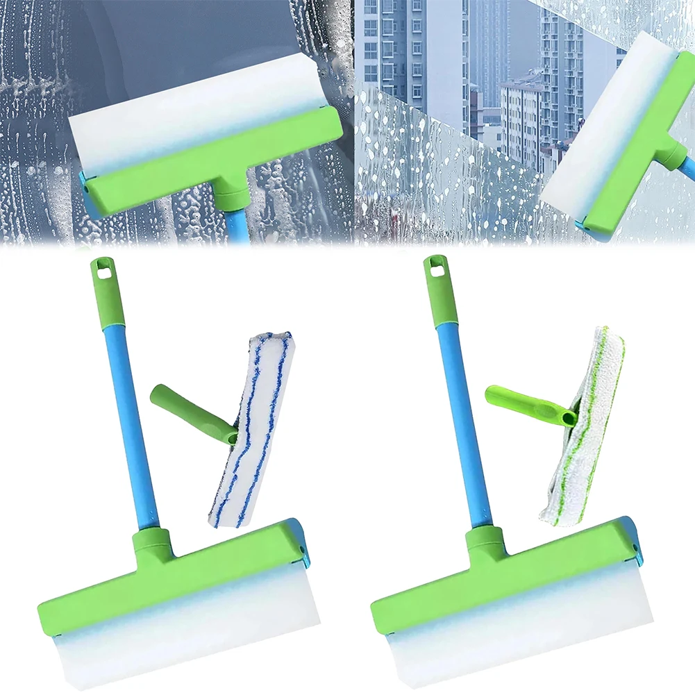 

Window Cleaner Microfiber Scrubber Complete Glass Cleaning Set for Shower Mirror Door Car Cleaning