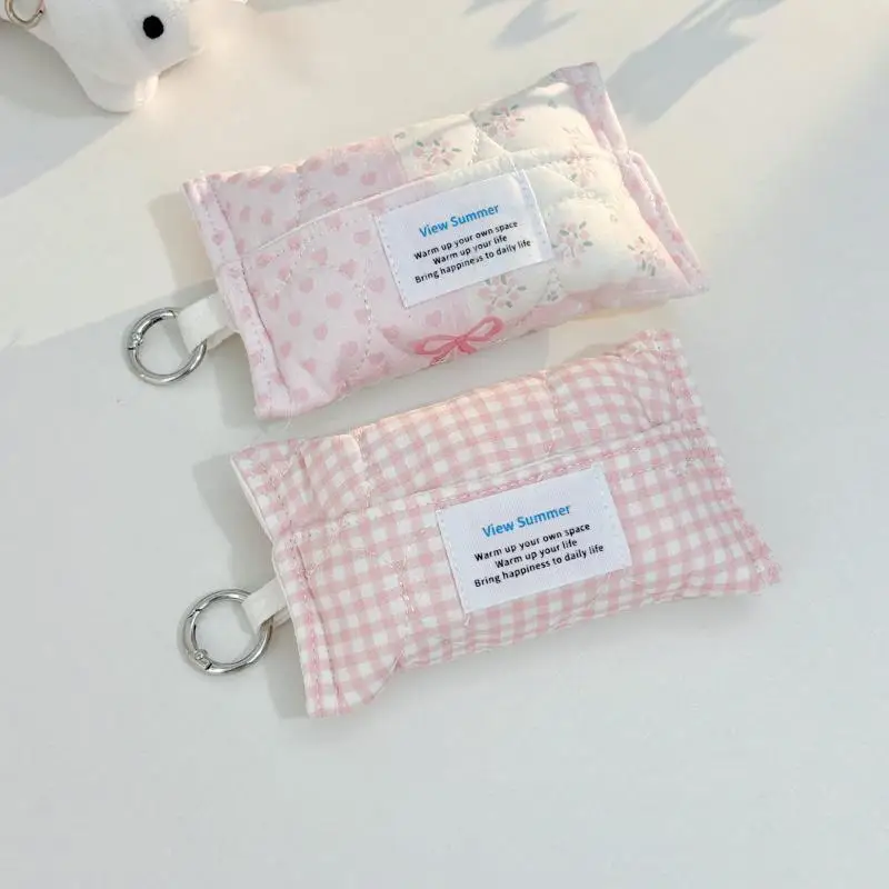 Koreanische, niedliche, handgefertigte Mini-Tasche mit Polka-Dot-Muster und Spitze, hochwertiges Aussehen, tragbar, ideal für die Aufbewahrung und zum Aufhängen. – Detail 9