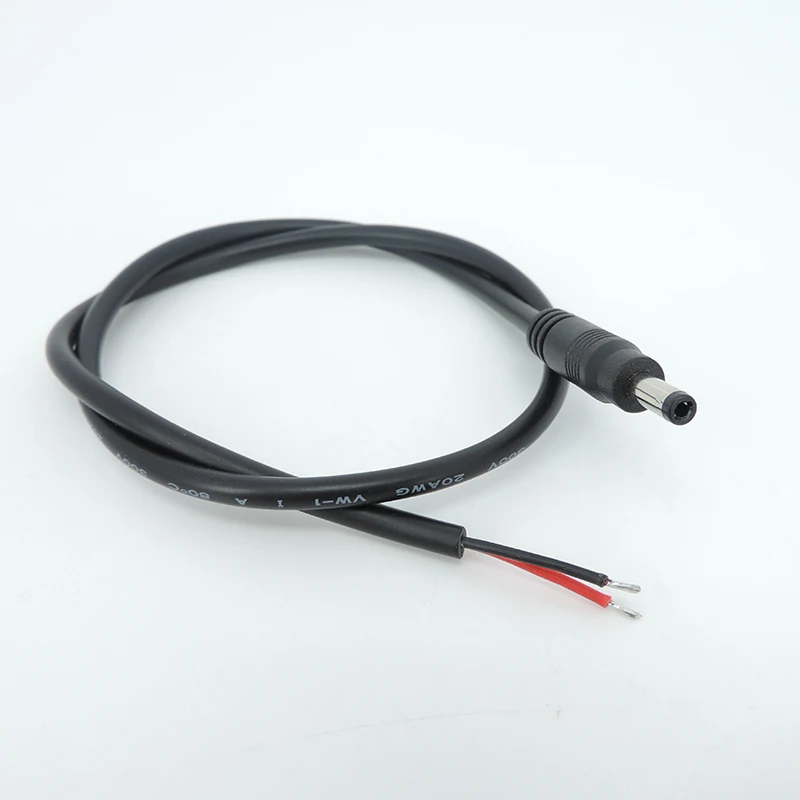 Conector de cable macho hembra de CC, adaptador de extensión de enchufe de alimentación de CC, 0,5 m, 4,0x1,7mm