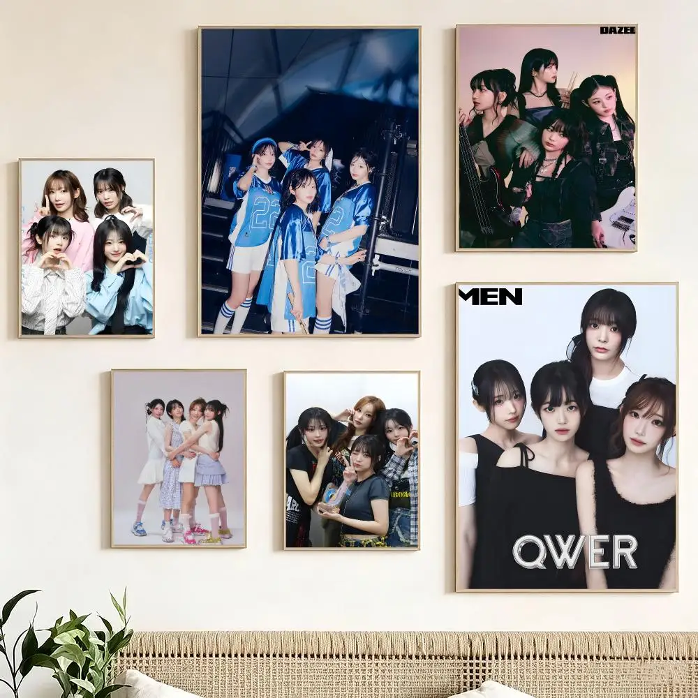 Band Q-QWER Poster Pegatina artistica HD autoadhesiva impermeable para salon dormitorio