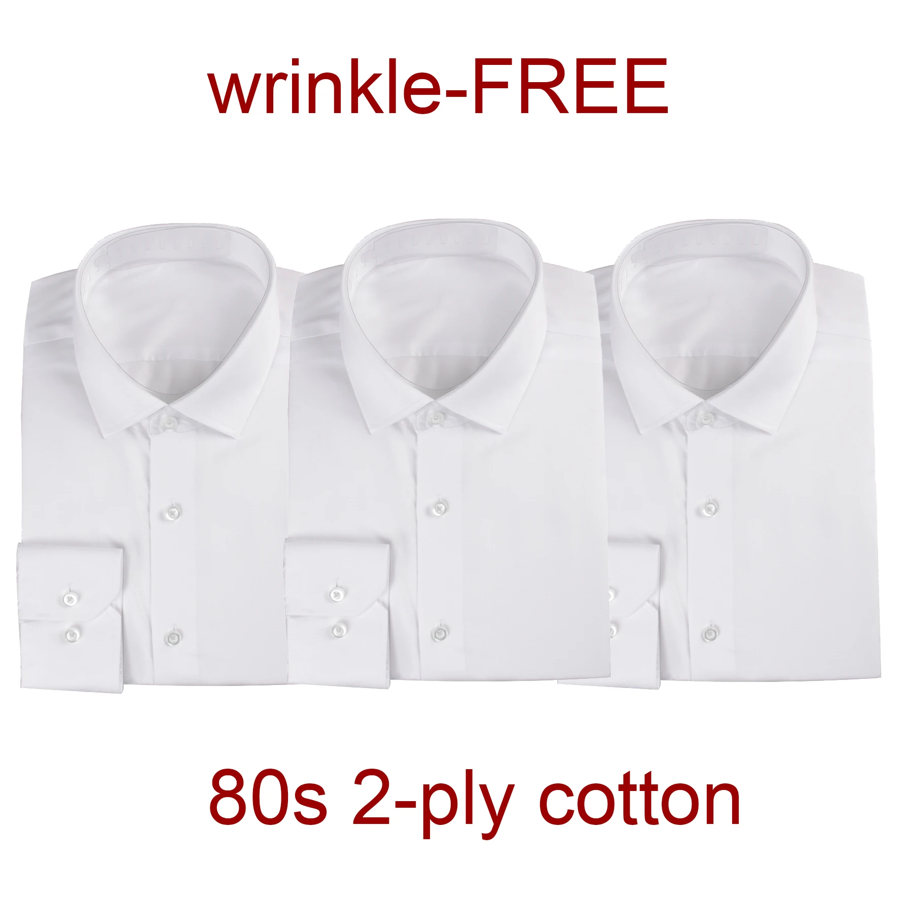 Luxury Men White Dress Shirt 80s 2-ply Cotton Wrinkle Free Tailor Made Dress Shirts Custom Made Long Sleeve Man Dress Shirt Male