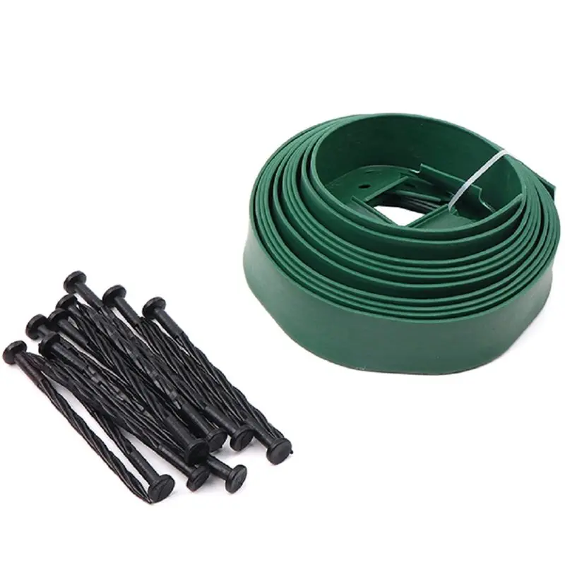 L-Shaped Plastic Lawn Root Barrier Strip Thicken Tree Ring Retainer, Stone And Grass Isolation Border B