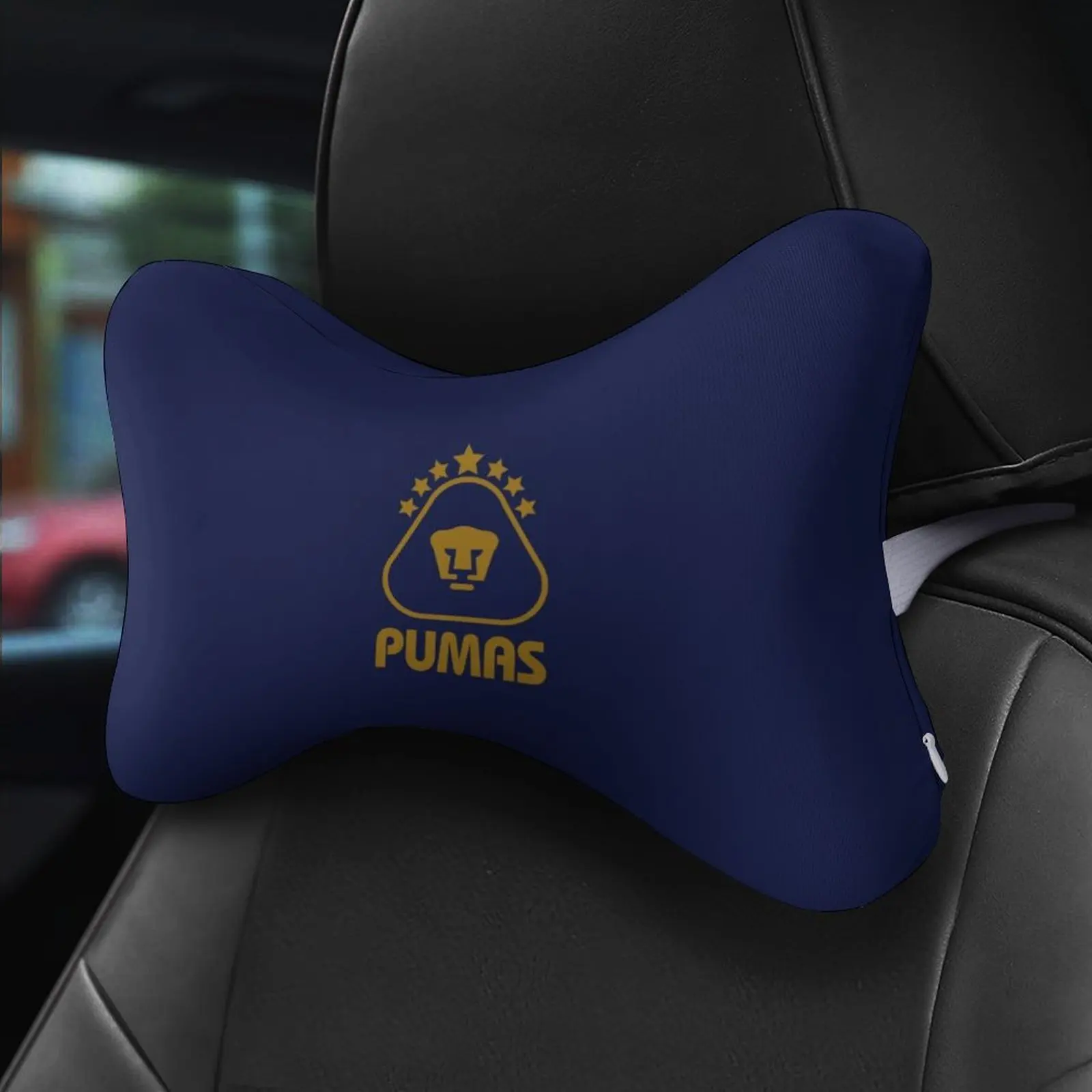 

Mexico Pumas UNAM Decor Car Neck Pillow Seat Headrest Pillows Memory Foam Protector Travel Cute Gift Rest Relax for Gaming Chair