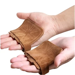 Guantes de cuero de vaca antideslizantes, manoplas con almohadillas para levantamiento, cinturón para protección de la palma en entrenamiento, para fitness, crossfit y gimnasio