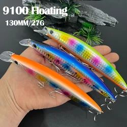 27g 130mm Floating Minnow Fishing Lure Long Casting Wobbler Artificial Hard Bait for Trout Saltwater Swimbait Jerkbait Equipment