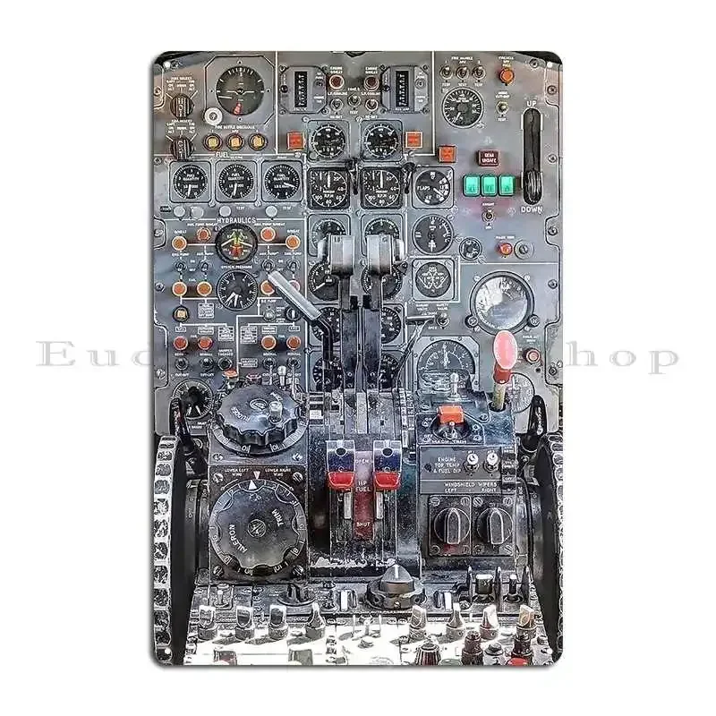 Cockpit Take Off Metal Sign Kitchen Vintage Club Party Wall Decor Character Tin Sign Poster