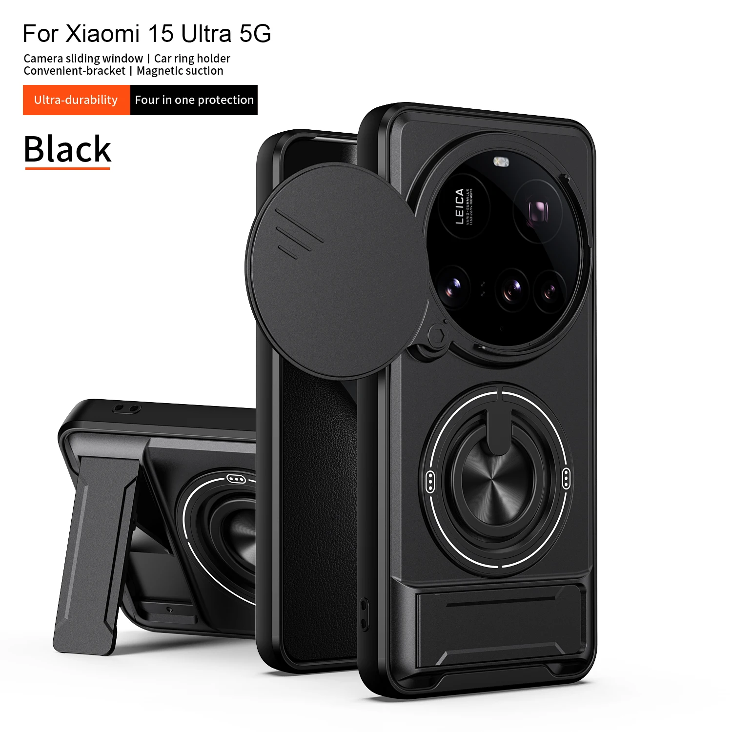 For Xiaomi 15 Ultra Case Xiaomi Mi 15 Ultra Cover Cases Magsafe Magnetic Fold Holder Military Armor Camera Protection Cover view 5