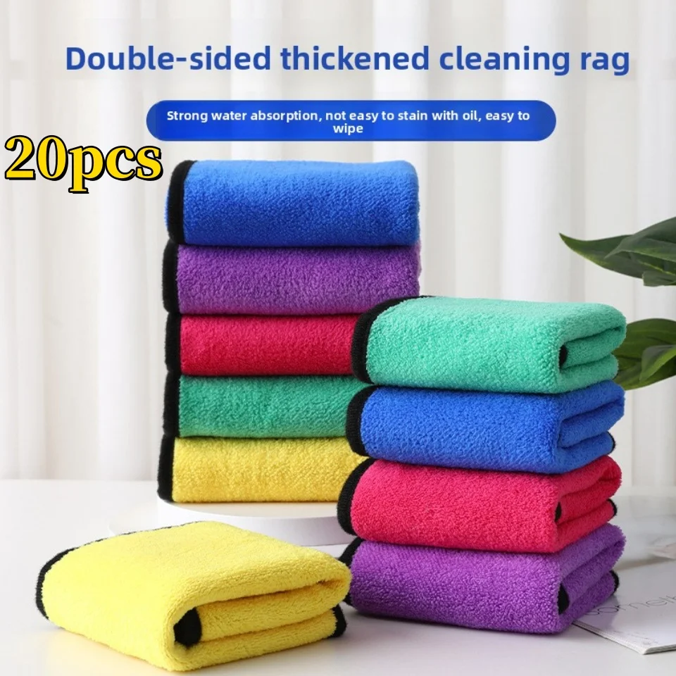20 piezas trapos, trapos especiales para limpieza del hogar, limpieza de agua, absorbe, no perder el cabello, toallitas para manos, toalla, absorber la limpieza del hogar