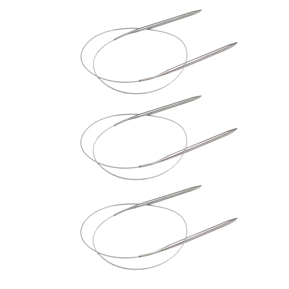 84Cm Stainless Steel Circular Knitting Needles Premium Seamless Tube Smooth Tip Strong Tensile Strength for Knitting Projects
