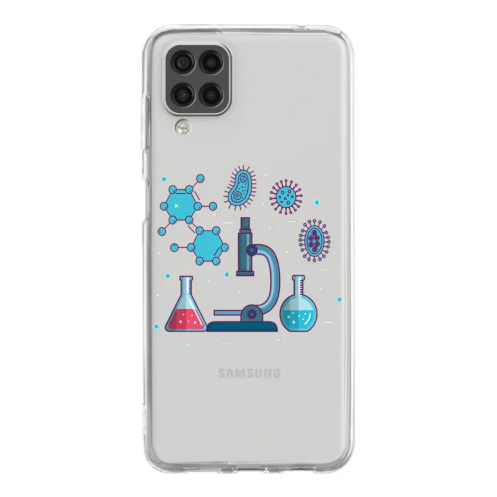 Science Biology Laboratory Soft Phone Case for Samsung Galaxy A13 A51 A71 A21S A12 A11 A31 A52 A41 A23 A53 A73 A32 5G A03S Cover