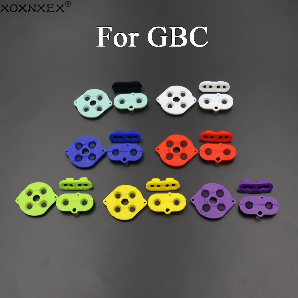 Кнопочные резиновые силиконовые мембранные подушечки для GBC Gameboy, цветные и IPS-образные кнопки, клавиатура A-B D-Pad Start Select, проводящие подушечки
