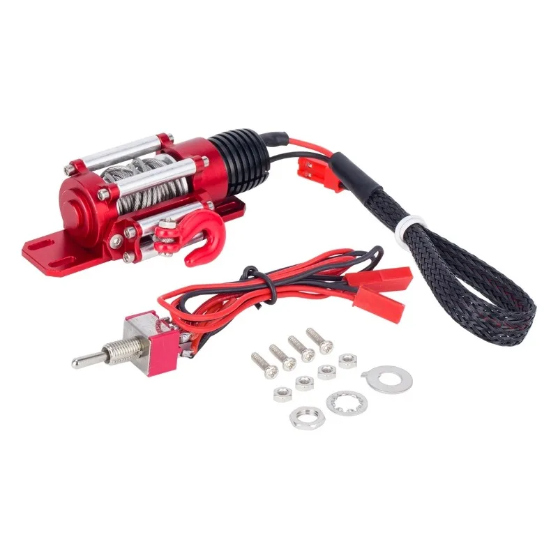 

1/10 1/8 RC Crawler All-Metal Electric Winch for 90046 TRX4 D90 KM2 Universal Upgrade