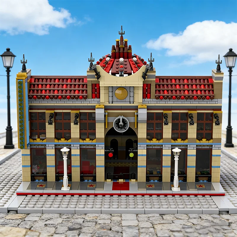 2404 pièces Blocs de construction modulaires personnalisables MOC DIY, Modèle Gare Grand Palais de la série City Street 10232, Jouet pour garçon, Cadeau d'anniversaire