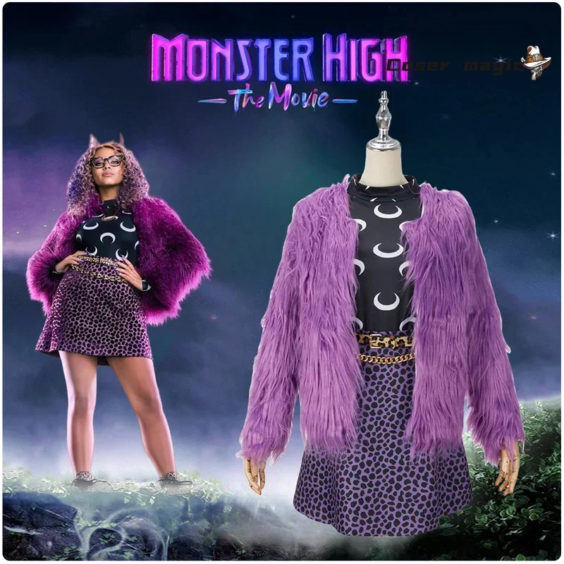 

Anime Monster Hig Clawdeen Wolf Cosplay Costume Suit for Women Girl Halloween Carnival Roleplay Dress