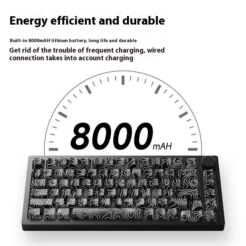 MONSGEEK M1 V5 Keyboard Tri mode Mechanical Keyboard 8000mah Contour PBT Keycaps Hot Swap RGB Keyboard Custom Office Accessory