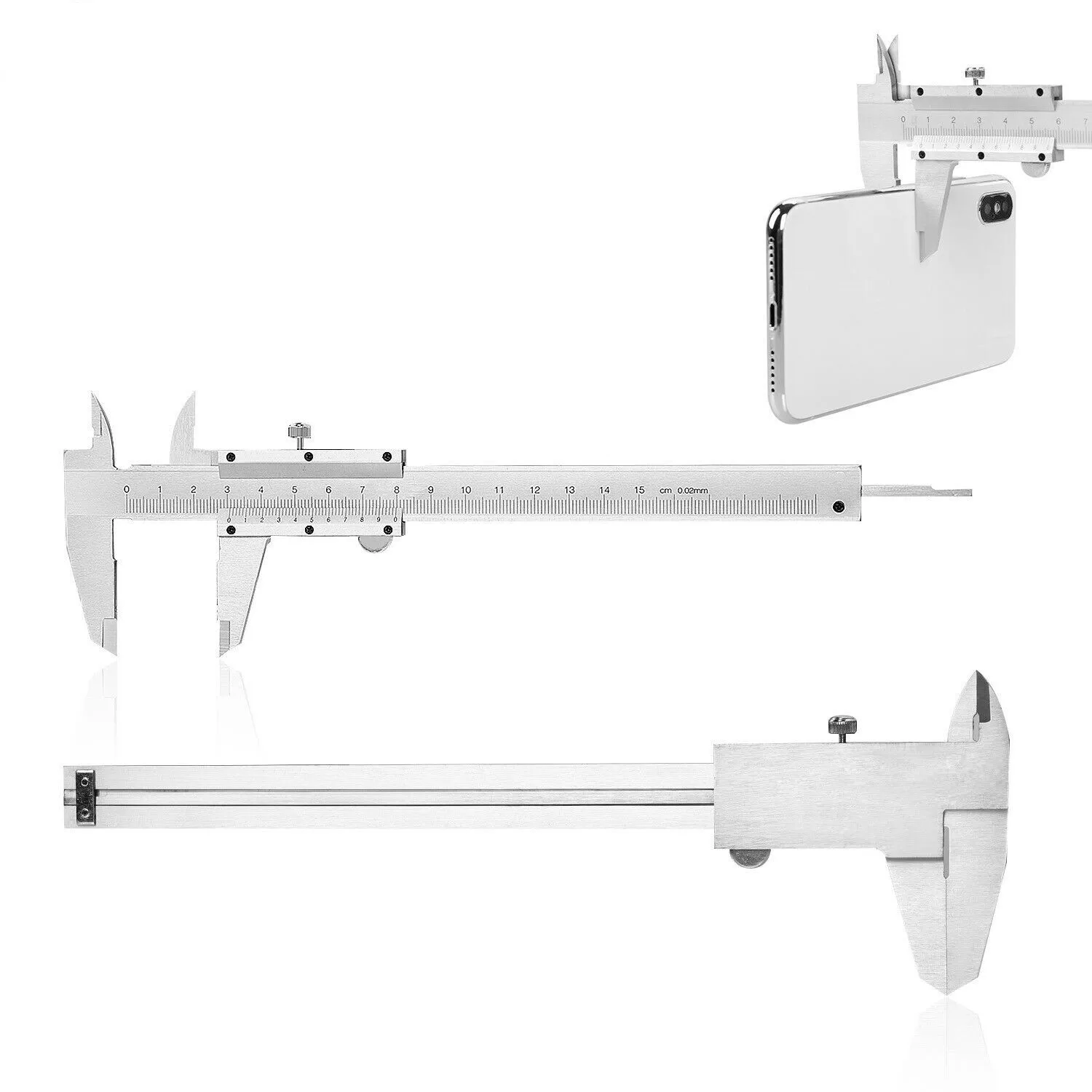 Carbon Steel Vernier Caliper 150mm Range with Protective Storage Box for Transport and Onsite Measurement Applications