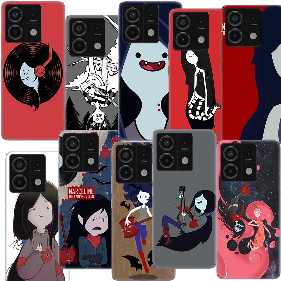 Adventure Time Marceline Clear Phone Case For Redmi Note 13 12 Pro+ Plus 5G 12S 12 12C 10 10A 10C 9 9A 9C 9T 8 8A K70 K60 K20 Co