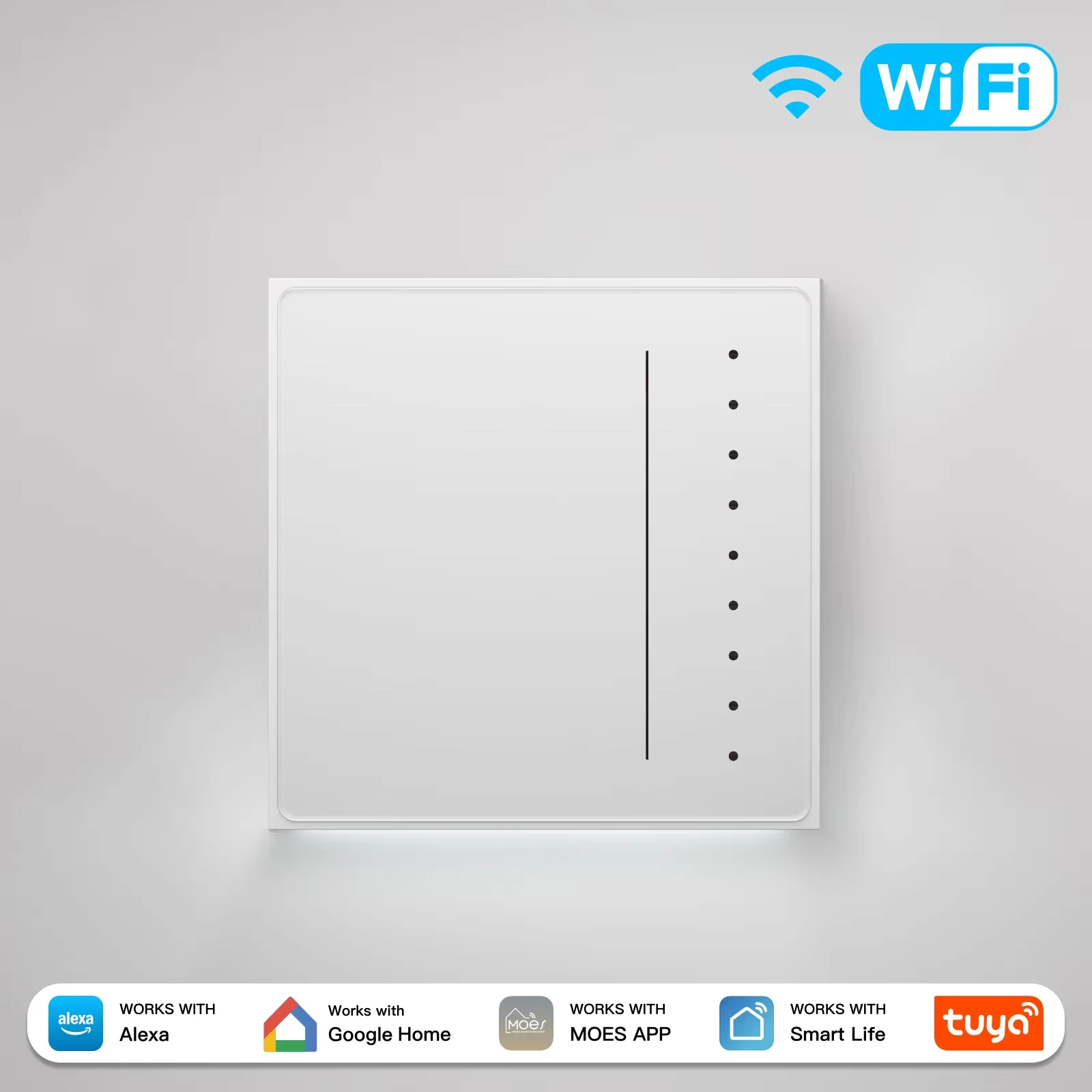 MOES Tuya WiFi/Zigbee Star Feather Series Smart Dimmer Lichtschakelaar Helderheid aanpassen APP Afstandsbediening Voice Alexa Google Home