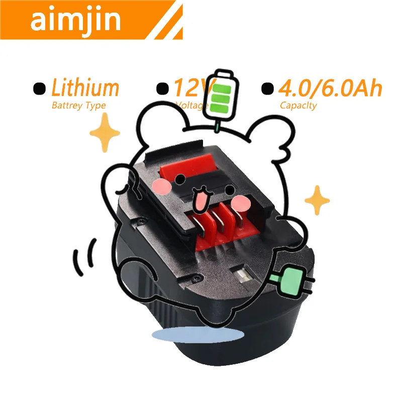 ✨📦12V 4000/6000mAh For Black & Decker A12 A12ex Fsb12 FS120b A1712 HP12k HP12 Replaced BY Ni-MH Battery