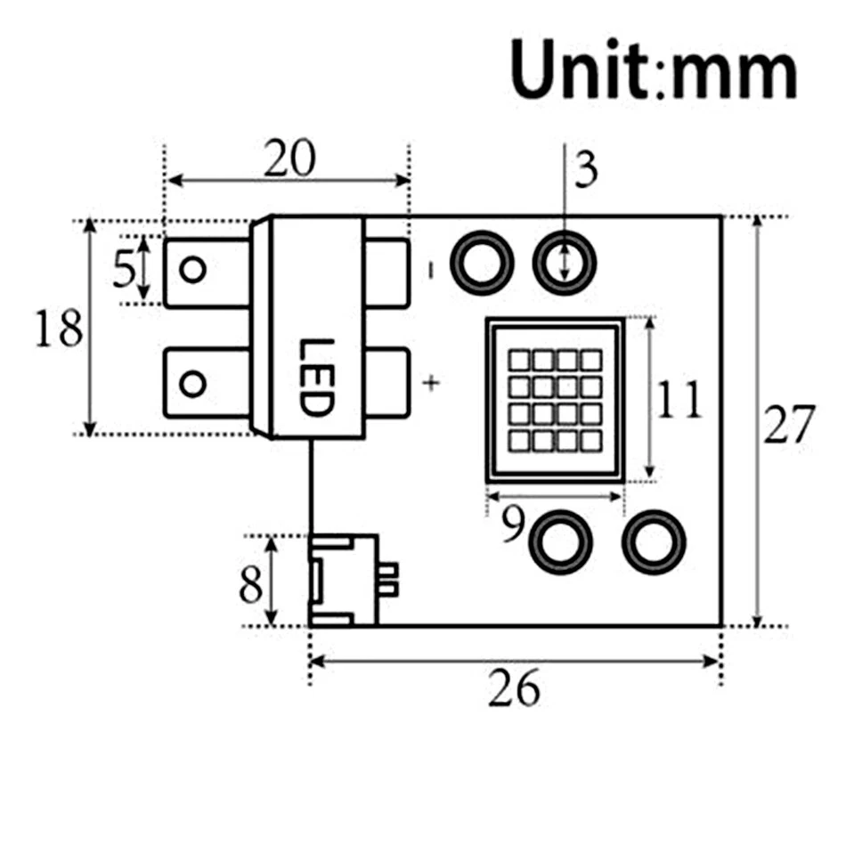 60W LED Stage Light Bead beads white 7000k chip 120° 60°  3.2-3.6v 7A for Follow spot light Stage Moving head bulb lamp