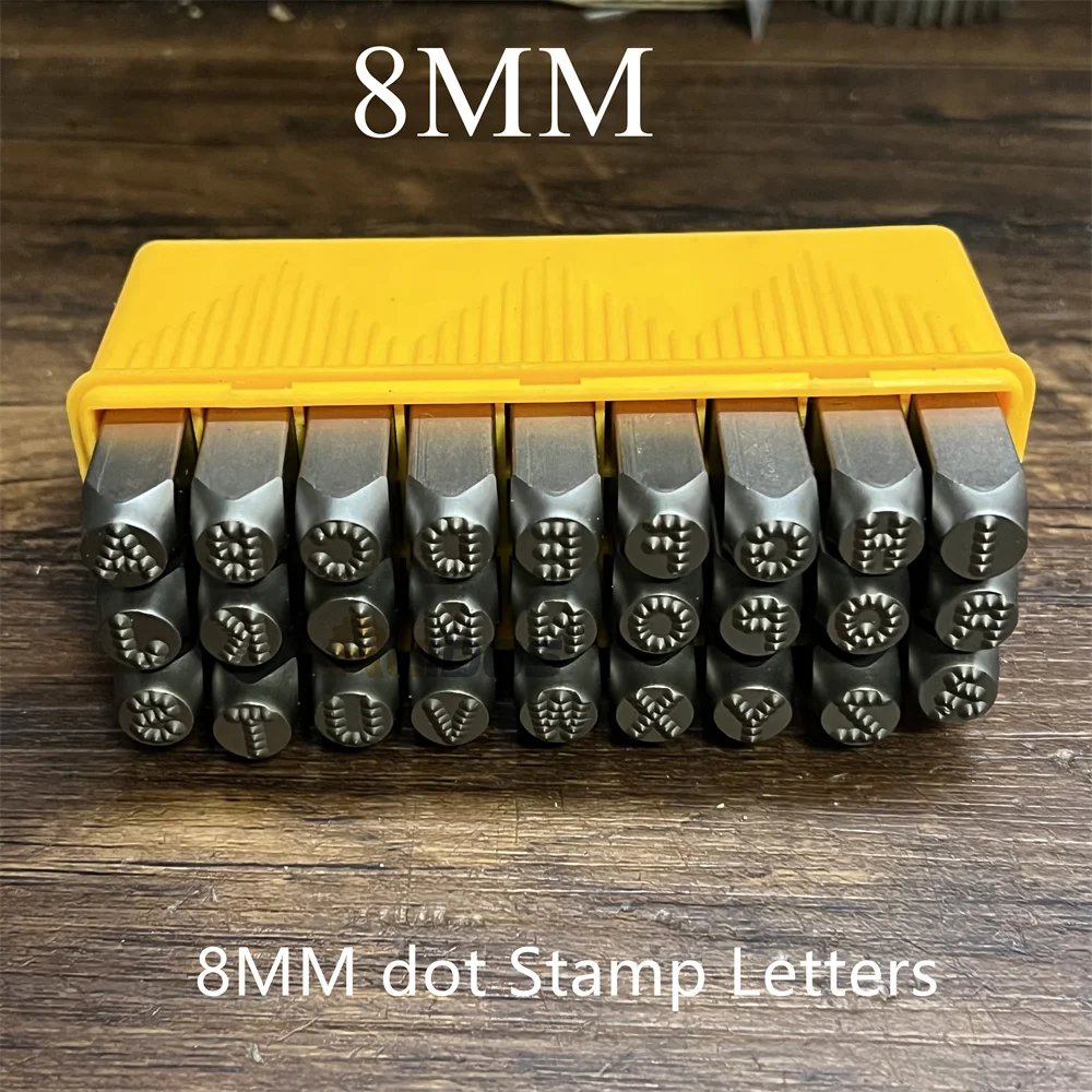 German Style Letters 8MM Dot stamps,RCIDOS Steel word punch stamp/matrix stamp letters, A-Z & 27pcs /box