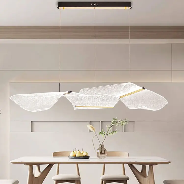 Modern light luxury Italian high-end high-end pendant light Designer's long guide plate dining pendant light