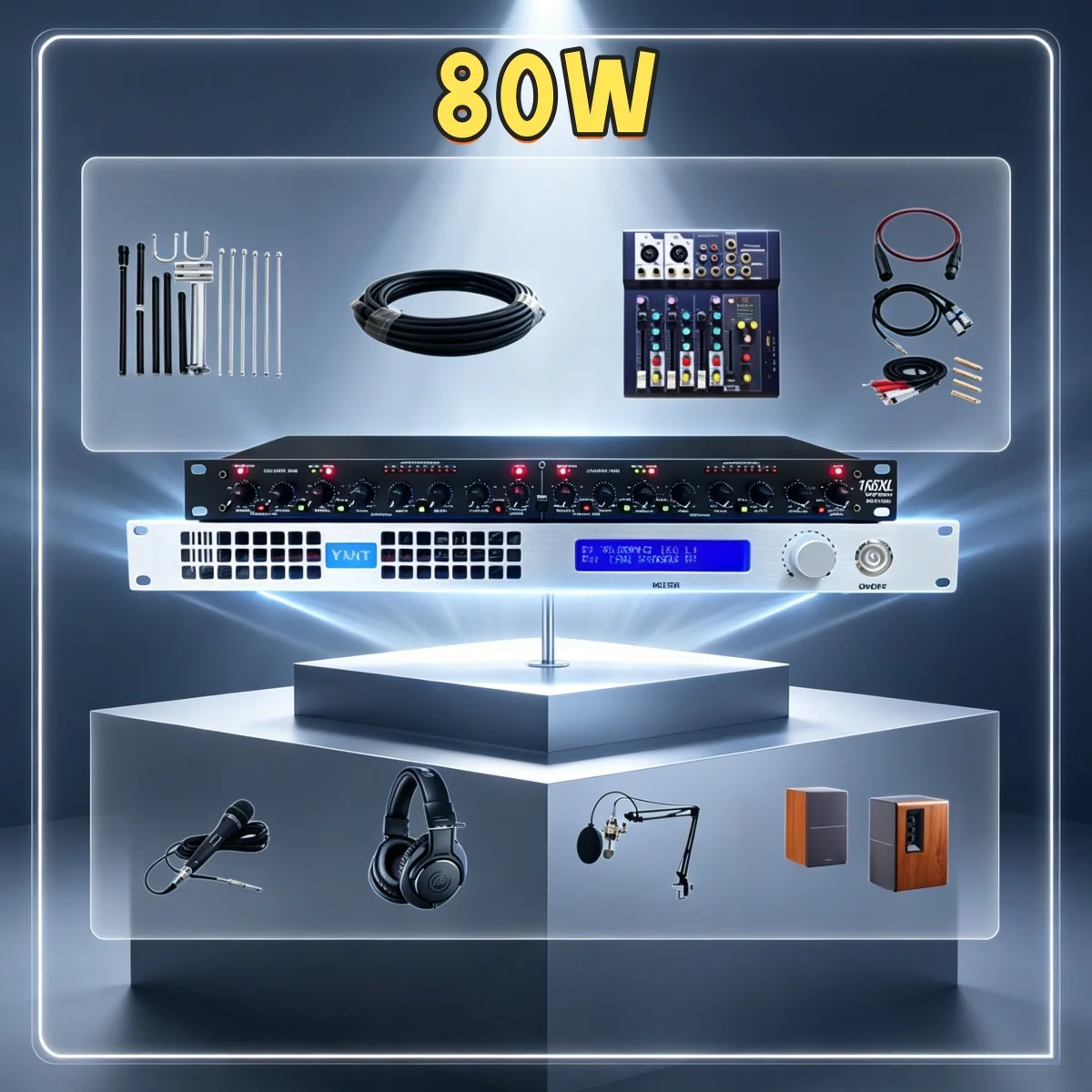 

Church YXHT-1, 80W FM Transmitter Complete Solution System, Outdoor Worship Kit, Full Package, Smart Fan Control
