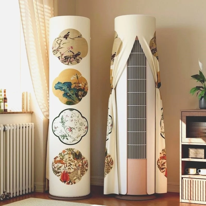 

Velvet round Cabinet Air Conditioner Dust Cover Double Zipper Aesthetic Middle-Age Sle Floing Fabric Air Conditioning Pro...
