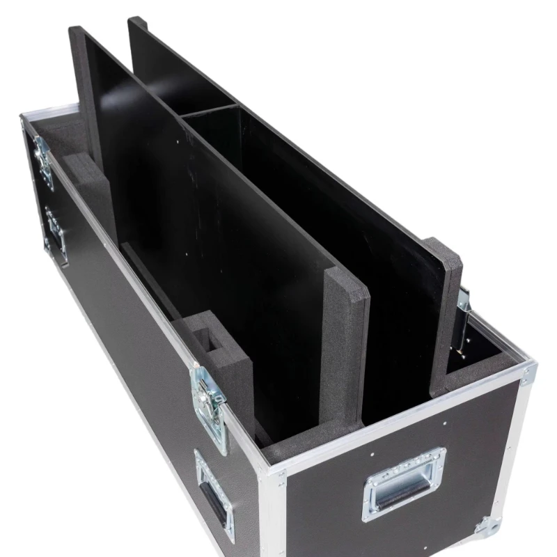 LED Screen Flight Case 55''/65''/70''/75''/86''/95''/100'' IP67 Waterproof Fireproof Honeycomb Finish Adjustable