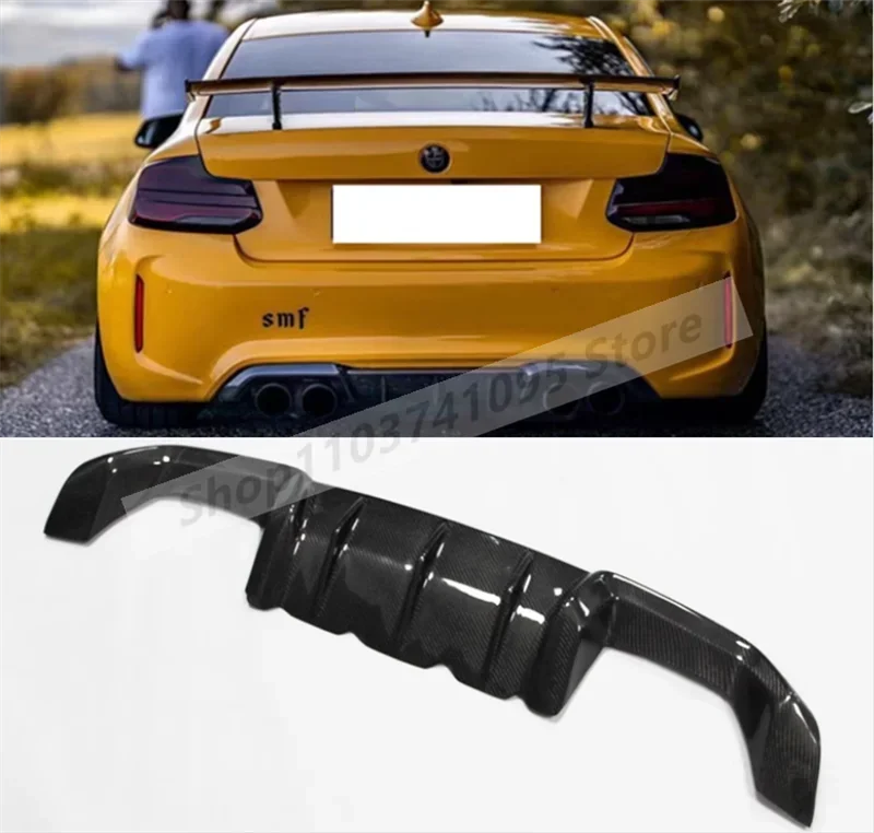 Real Carbon Fiber Rear Bumper Trunk Door Diffuser Lid Spoiler Body Kit For BMW F87 M2/M2C 2016 2017 2018 2019 2020 2021 MP Style