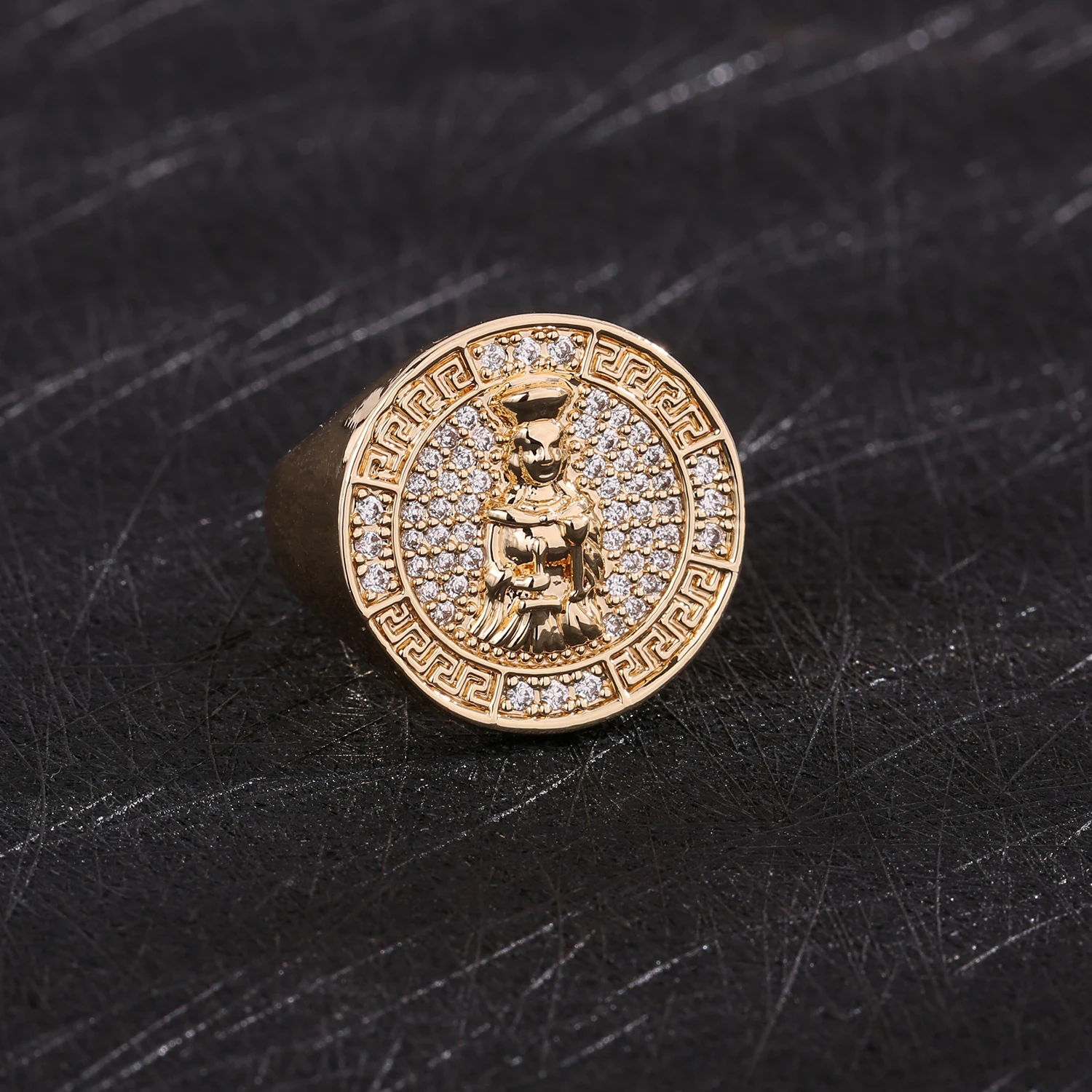 

2025 Trendy Jewelry Fashion Retro Religious 14K Popular Charm Ring Waterproof High-Quality Jewelry Anti-Stress Ring All Products Free Shipping
