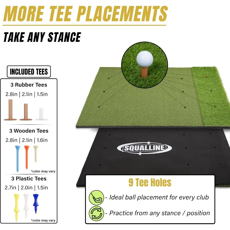 حصيرة ممارسة الجولف الفاخرة مقاس 6 × 4 أقدام كبيرة جدًا وسميكة للغاية للاستخدام الداخلي والخارجي أو مع شبكة محاكاة متينة عالية الجودة