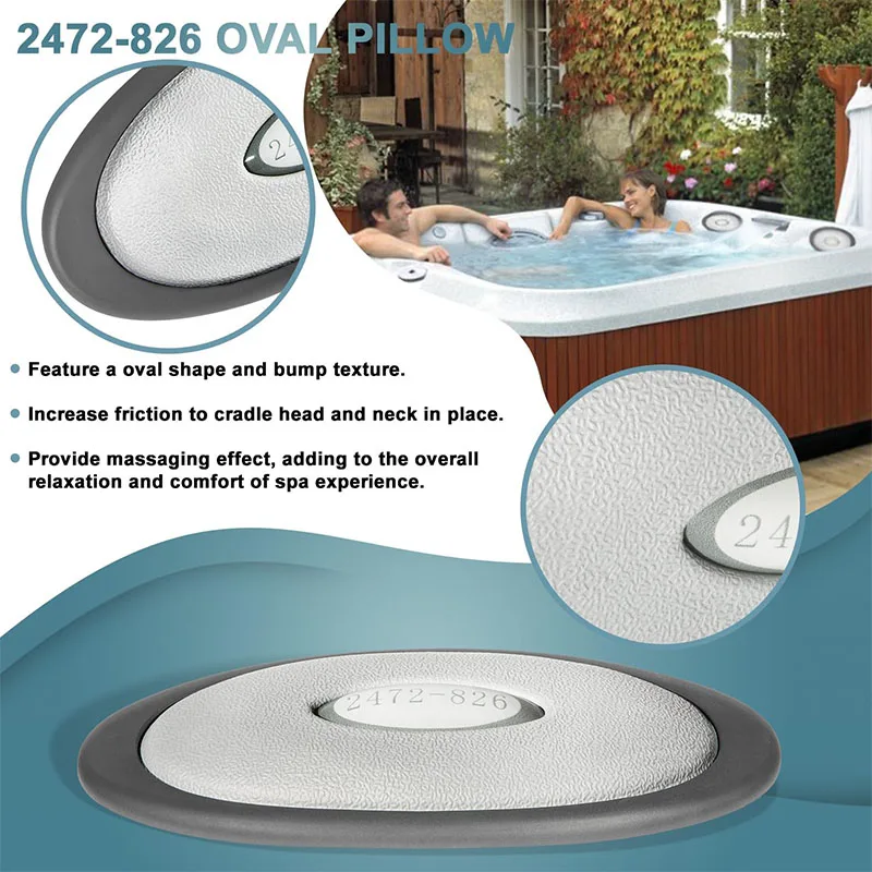 Oval Pillow Set and Insert for Spa Relaxation, Soft and Comfortable, J-300 Series, Hot Tubs, Spa Relaxation, 2472-826, 2007-2013