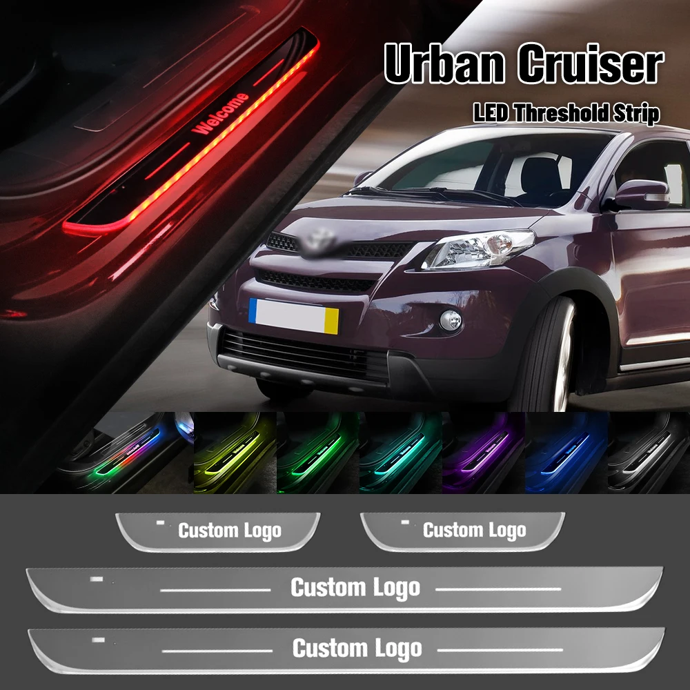 

For Toyota Urban Cruiser XP110 2007-2016 Car Door Sill Light Customized Logo LED 2017 Welcome Threshold Pedal Lamp Accessories