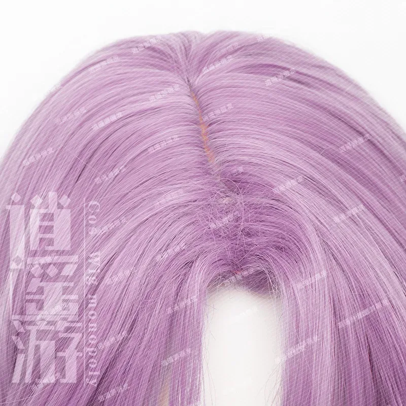 اليشم كوس شعر مستعار 75-80 سنتيمتر الأرجواني التدرج الشعر الطويل مقاومة للحرارة الاصطناعية الشعر هالوين حفلة أنيمي تأثيري الباروكات + غطاء شعر مستعار