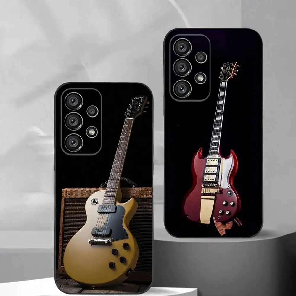 

Guitar Gibson Phone Case For Samsung S25,S24,S21,S22,S23,S30,Ultra,S20,Plus,Fe,Lite,Note,10,9,5G Black Cover