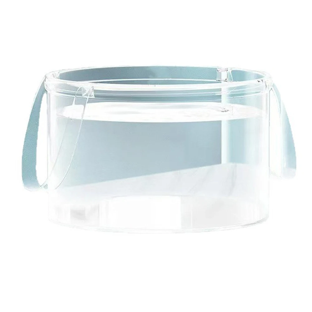 Outdoor foldable bucket large capacity portable travel picnic camping transparent water storage basin lightweight design