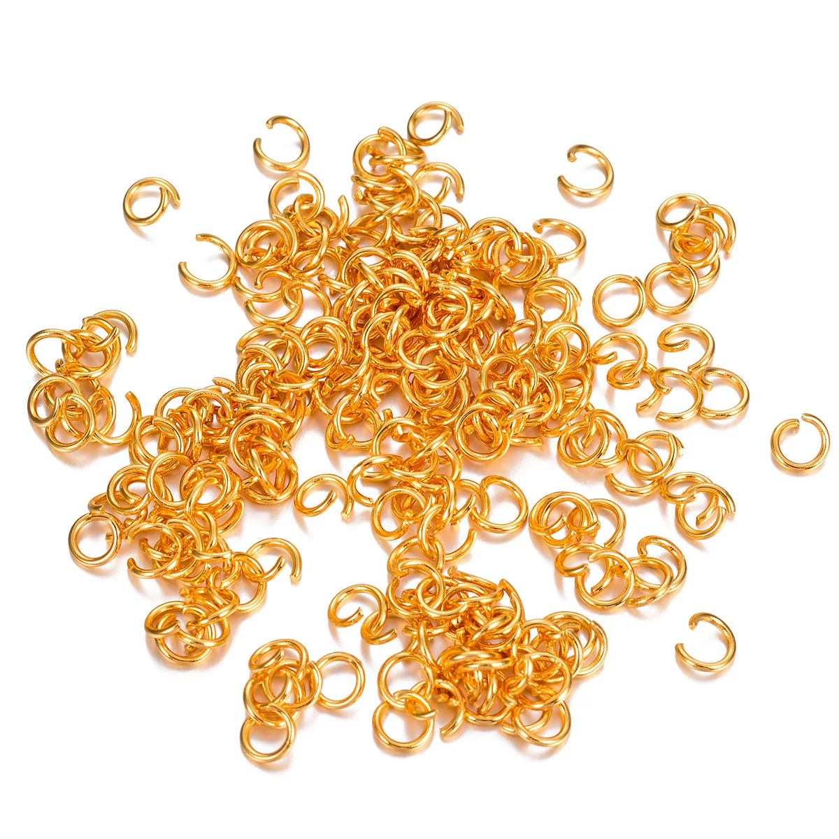 200 Stück/Los Gold Edelstahl Offene Springringe Direkt 3/4/5/6/8mm Splitringe Verbinder für DIY Schmuckherstellung – Detail 3