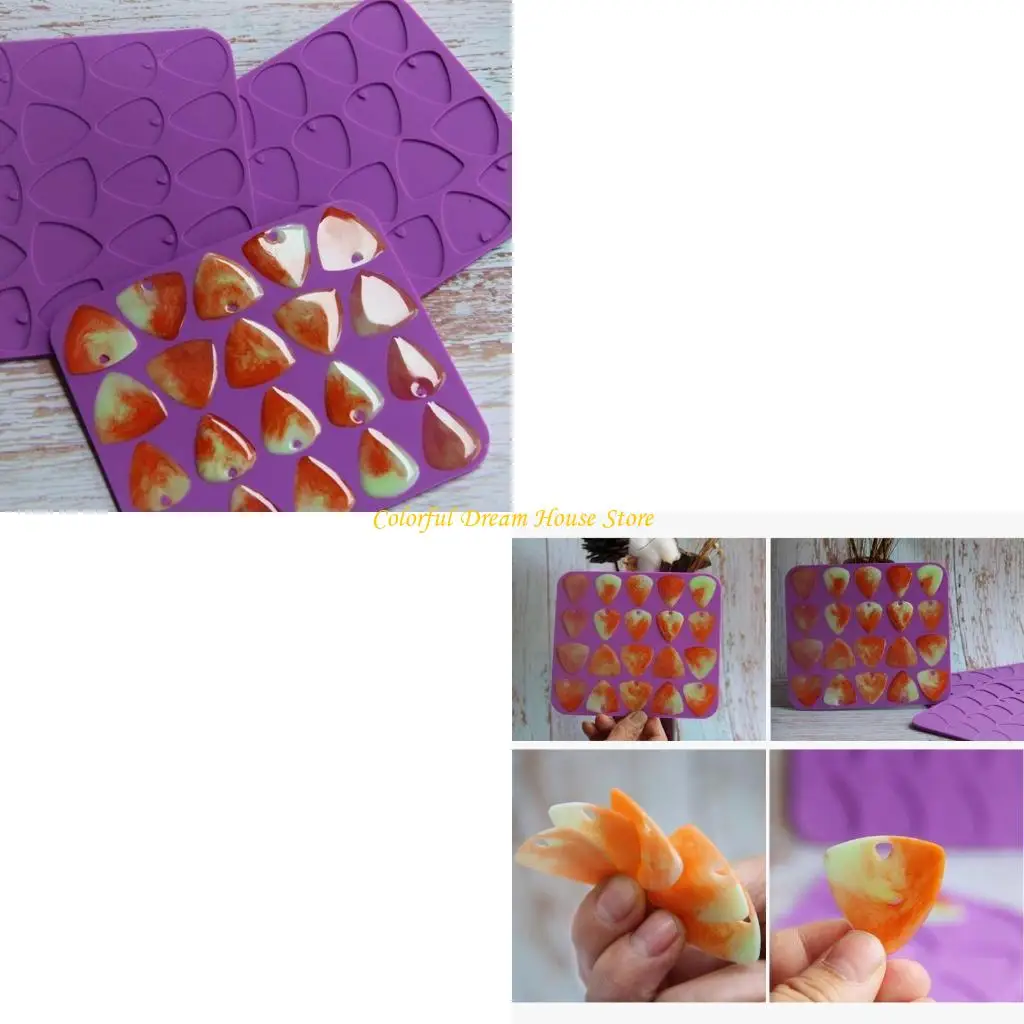 

for Triangle Plectrum Silicone Mold Jewelry Resin Casting Molds for Musical Accessories Keychain Pendant DIY Mold Making