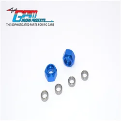 Adattatore esagonale ruota anteriore in alluminio GPM con cuscinetto-SET 2 pezzi per aggiornamento TAMIYA DT03 RC