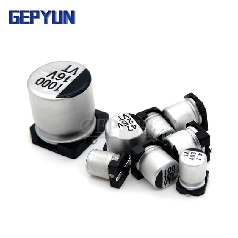 20pcs SMD Electrolytic capacitor aluminum 6.3V 10V 16V 25V 35V 50V 1UF 2.2UF 4.7UF 10UF 47UF 100UF 220UF 330UF 470UF Gepyun