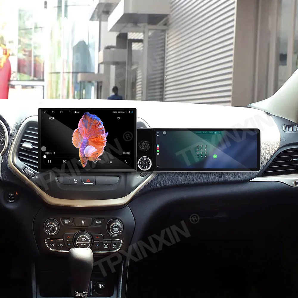 Different Type Dual Screen Car Radio For Jeep Cherokee 2016-2023 Car Multimedia Video Player GPS Navigation Carplay Head Unit