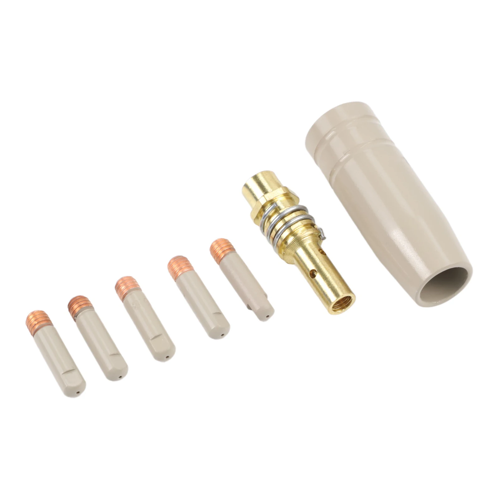 7PCS Airless Welding Nozzle Set for 15AK Coating Protection with Copper for contact Tips 0 8mm and Electrode Holder