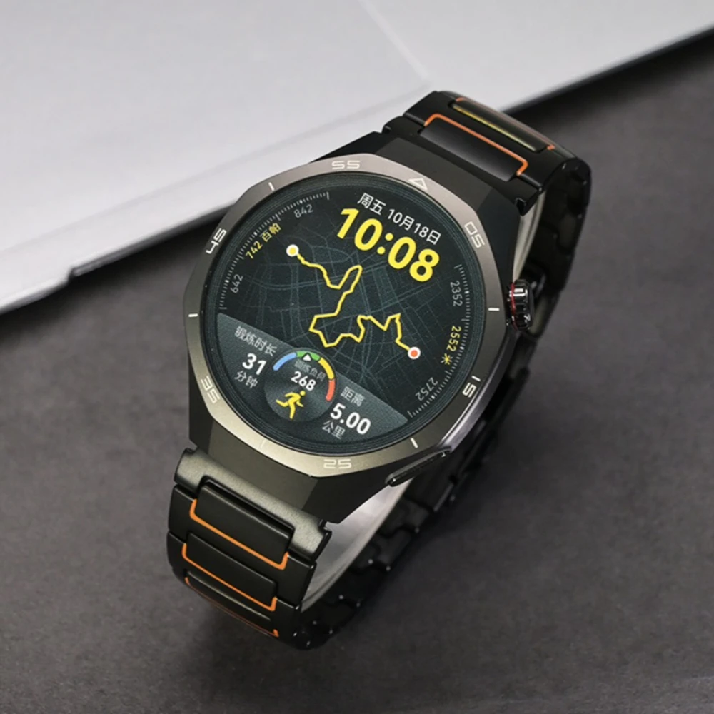 22mm Titanium Alloy Strap for Huawei Watch GT6 Pro GT5 46mm 4 4Pro Ultimate Business Band for Amazfit GTR4/3/2 Balance Bracelet