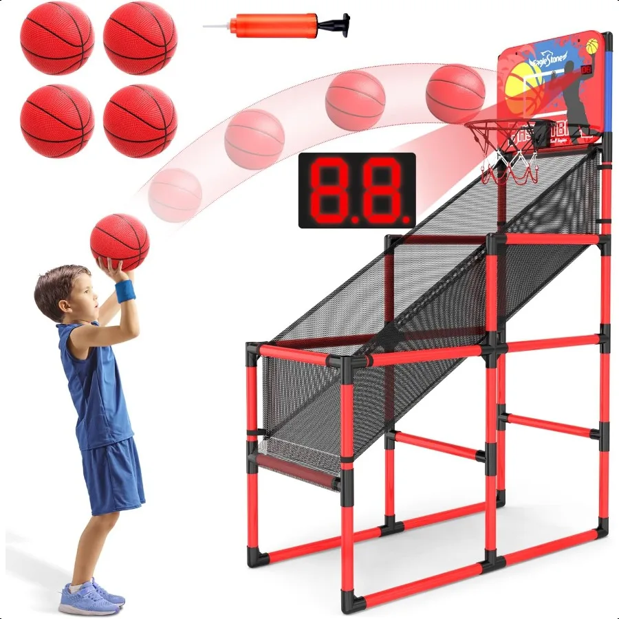 

Баскетбольное кольцо Аркадная игра W Электронное табло Звук Cheer Баскетбольное кольцо для дома и улицы W 4 мяча Баскетбольная игра Игрушки G
