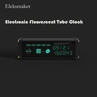 Eleksmaker Digital Clock EM|VFD Creative Desktop Retro Electronic Fluorescent Tube Clock Dot Matrix Cyber Boyfriend Gift