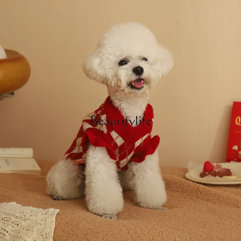 

Dog Clothes Autumn Sweater Winter Anti-Lint Pet Clothes